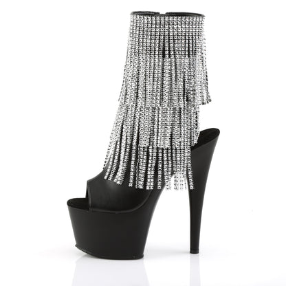 **7" Heel, 2 3/4" PF Open Toe/Heel Ankle Boot, Side Zip (Pleaser ADO1024RSF/BPU/M)