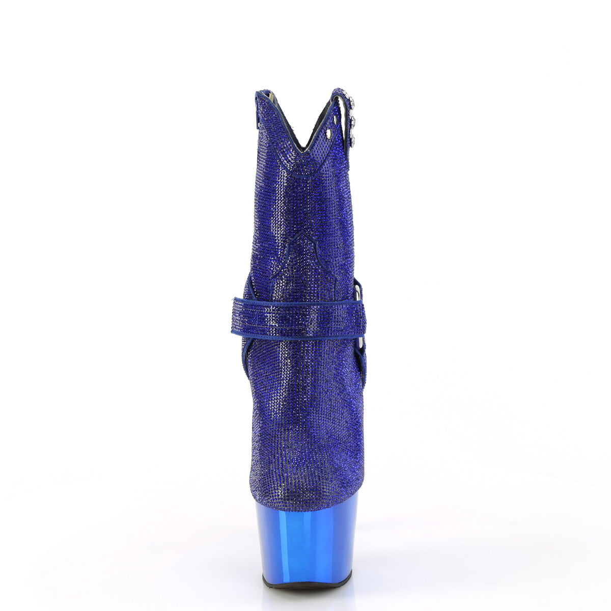 *7" Heel, 2 3/4" PF RS Embellished Ankle Boot, Side Zip (Pleaser ADO1029CHRS/BP/BPCH)