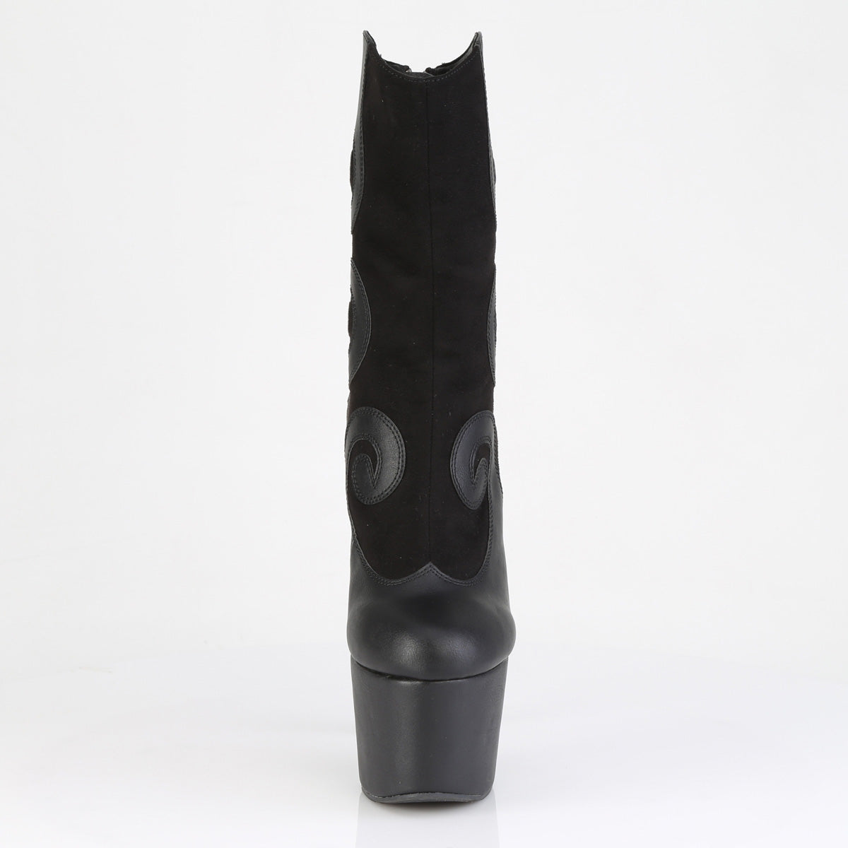 7" Heel, 2 3/4" PF Ankle Boot, Back Zip (Pleaser ADO1034/BFS-PU/M)