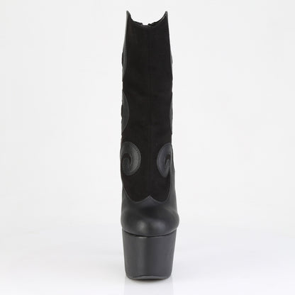 7" Heel, 2 3/4" PF Ankle Boot, Back Zip (Pleaser ADO1034/BFS-PU/M)