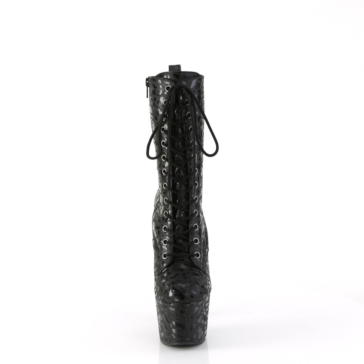 *7" Heel, 2 3/4" PF Lace-Up Front Ankle Boot, Side Zip (Pleaser ADO1040LPH/BLPHG/M)