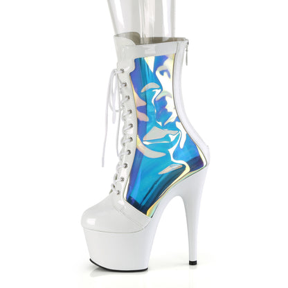 *7" Heel, 2 3/4" PF Lace-Up Front Anke Boot, Back Zip (Pleaser ADO1047/BPPT-HG/BP)
