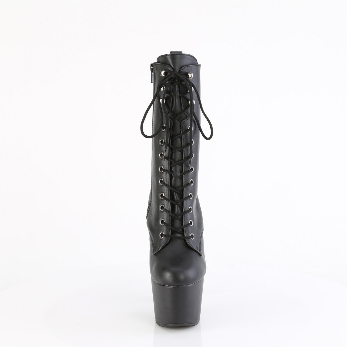 7" Heel, 2 3/4" PF Lace-Up Front Ankle Boot, Side Zip (Pleaser ADO1049WR/B/M)