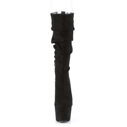 *7" Heel, 2 3/4" PF Slouch Mid-Calf Boot, Inside Zip (Pleaser ADO1061/BFS/M)