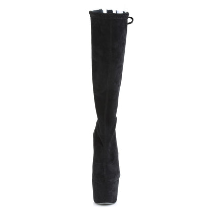 **7" Heel, 2 3/4" PF Stretch Pull-On Knee Boot (Pleaser ADO2008/BFS/M)