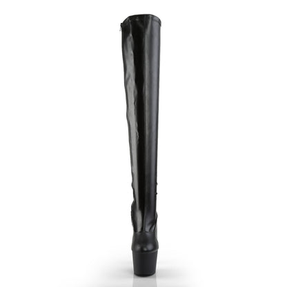 7" Heel, 2 3/4" PF Stretch Thigh Boot, Side Zip (Pleaser ADO3000/B/M)
