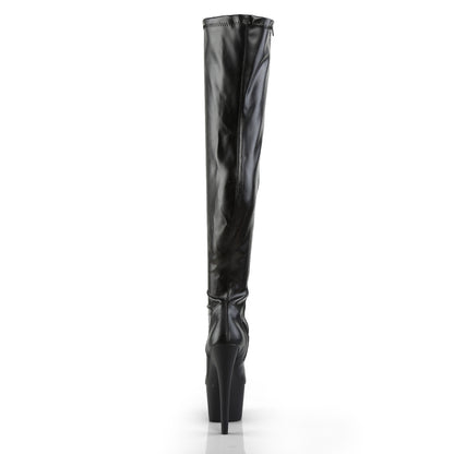 7" Heel, 2 3/4" PF Stretch Thigh Boot, Side Zip (Pleaser ADO3000/B/M)