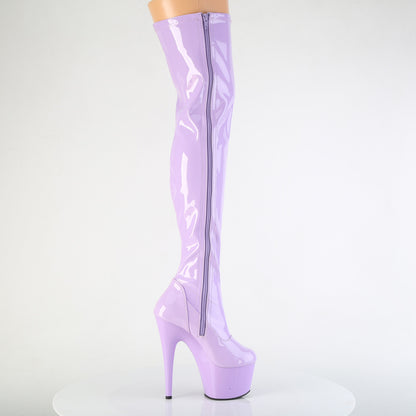 7" Heel, 2 3/4" PF Stretch Thigh Boot, Side Zip (Pleaser ADO3000/B/M)