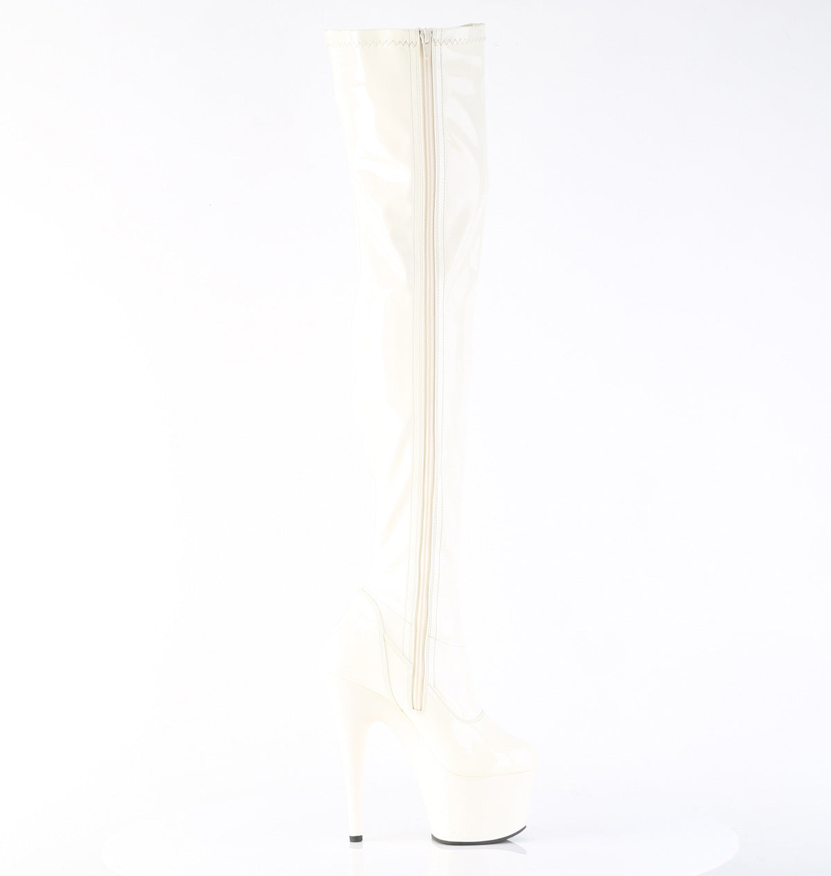 7" Heel, 2 3/4" PF Stretch Thigh Boot, Side Zip (Pleaser ADO3000/B/M)