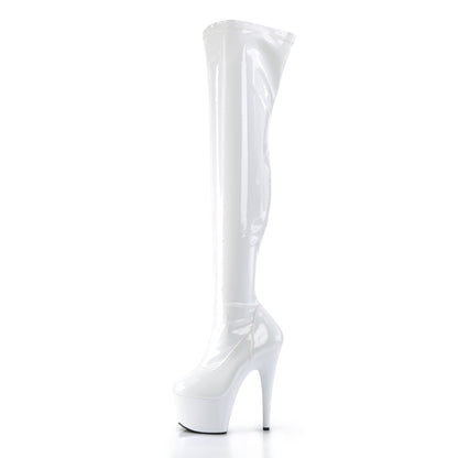 7" Heel, 2 3/4" PF Stretch Thigh Boot, Side Zip (Pleaser ADO3000/B/M)