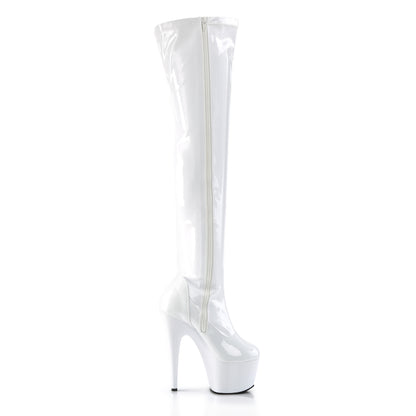 7" Heel, 2 3/4" PF Stretch Thigh Boot, Side Zip (Pleaser ADO3000/B/M)