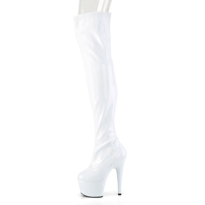 7" Heel, 2 3/4" PF Stretch Thigh Boot, Side Zip (Pleaser ADO3000HWR/BHG/M)