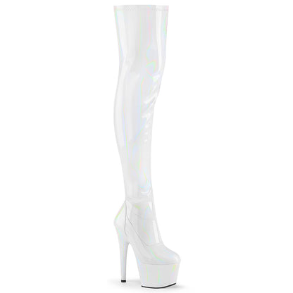 7" Heel, 2 3/4" PF Stretch Thigh Boot, Side Zip (Pleaser ADO3000HWR/BHG/M)