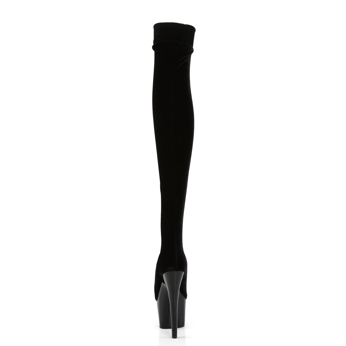 7" Heel, 2 3/4" PF Stretch Thigh Boot, Side Zip (Pleaser ADO3002/B/VEL)