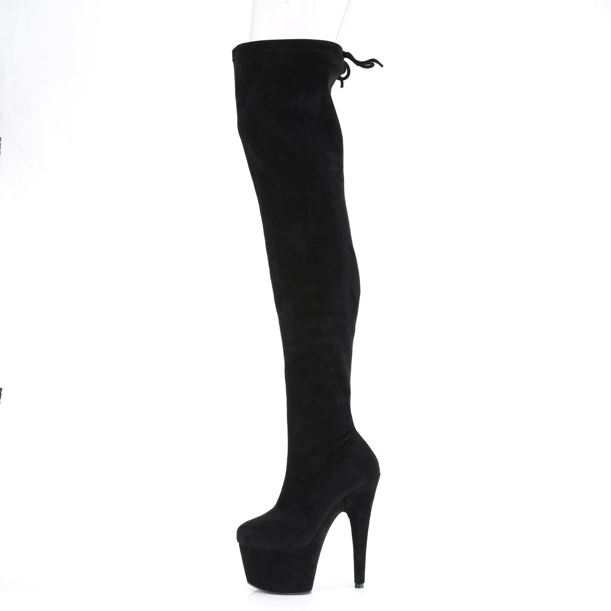 **7" Heel, 2 3/4" PF Stretch Pull-On Thigh High Boot (Pleaser ADO3008/BFS/M)