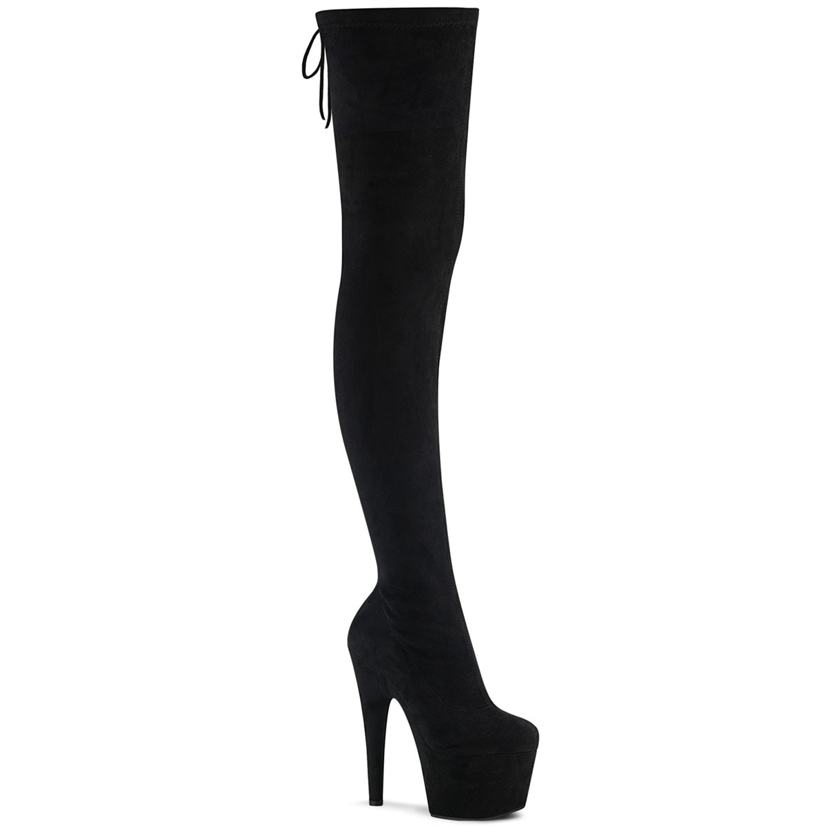 **7" Heel, 2 3/4" PF Stretch Pull-On Thigh High Boot (Pleaser ADO3008/BFS/M)
