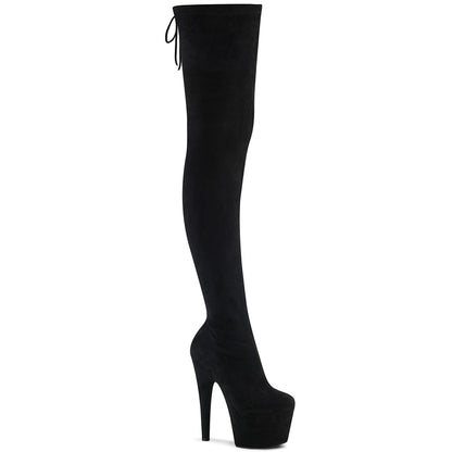 **7" Heel, 2 3/4" PF Stretch Pull-On Thigh High Boot (Pleaser ADO3008/BFS/M)