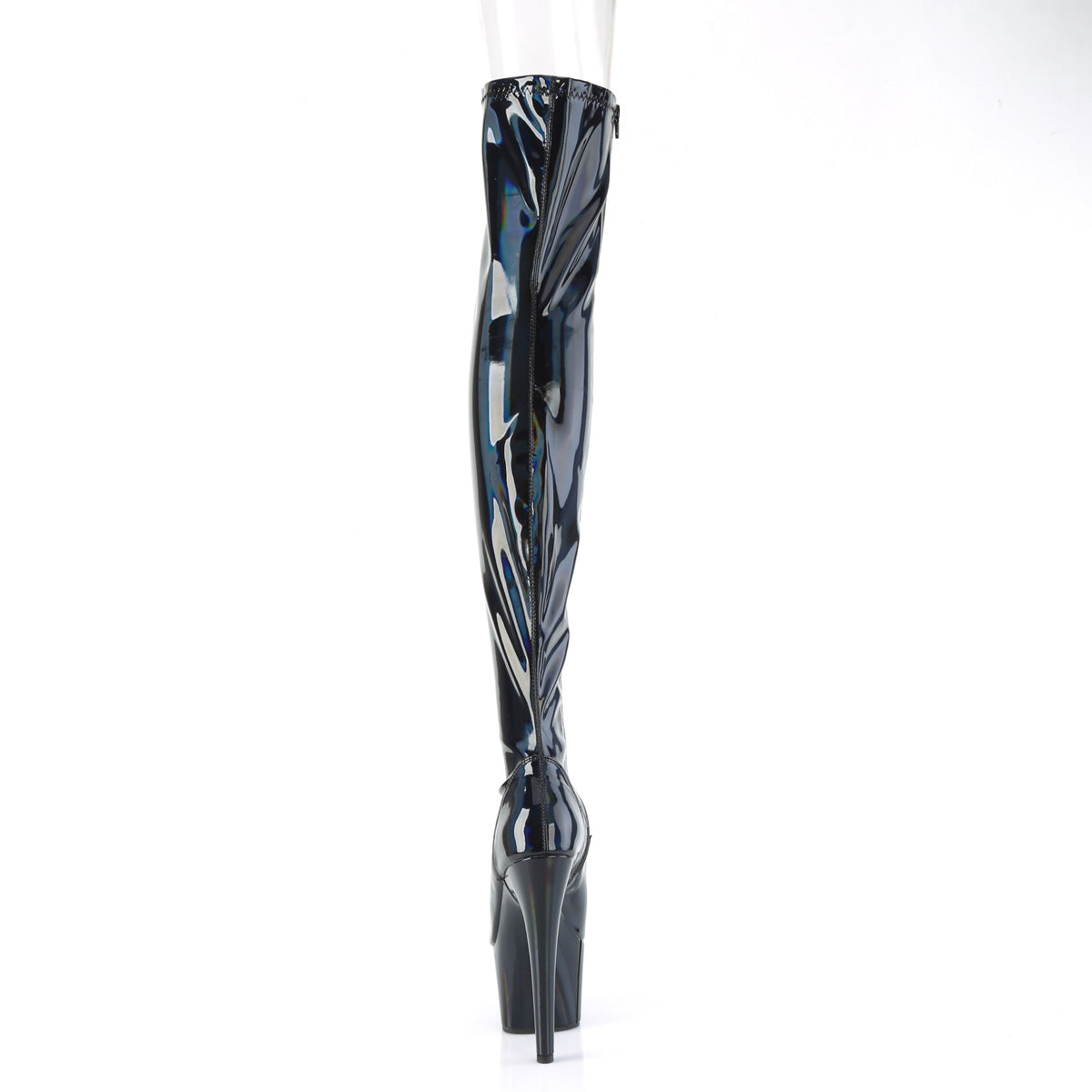 7" Heel, 2 3/4" PF Peep Toe Thigh High Boot, Side Zip (Pleaser ADO3011HWR/BHG/M)