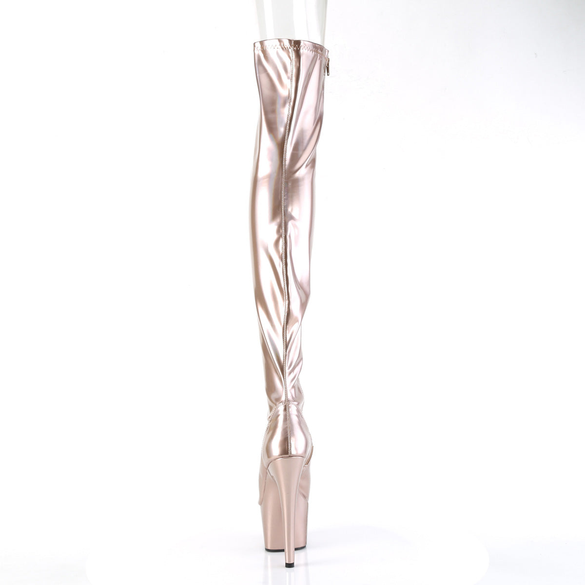 7" Heel, 2 3/4" PF Peep Toe Thigh High Boot, Side Zip (Pleaser ADO3011HWR/BHG/M)