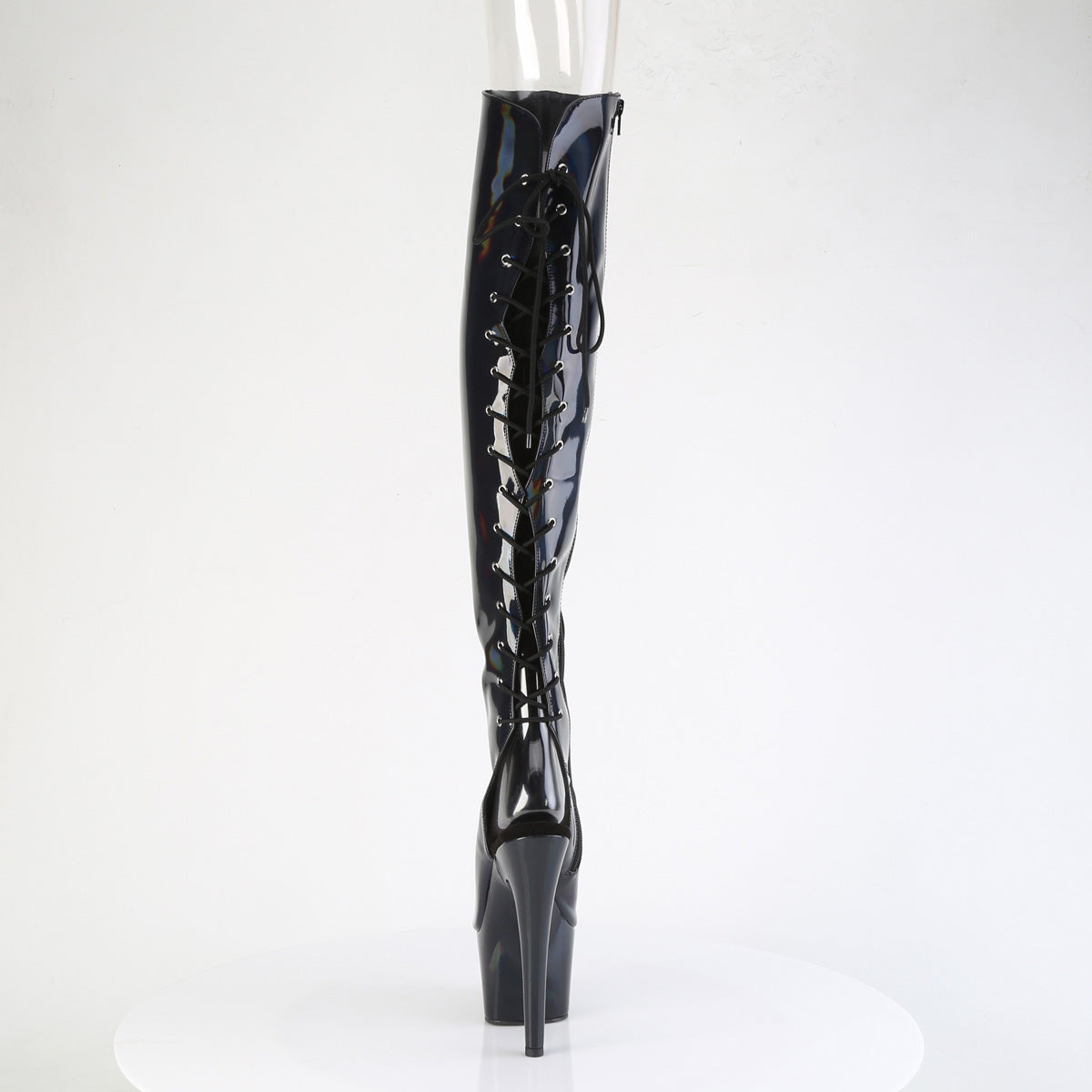 7" Heel, 2 3/4"PF Open Toe/Heel Over-The-Knee Boot, Side Zip (Pleaser ADO3019HWR/BHG/M)