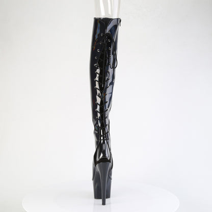7" Heel, 2 3/4"PF Open Toe/Heel Over-The-Knee Boot, Side Zip (Pleaser ADO3019HWR/BHG/M)