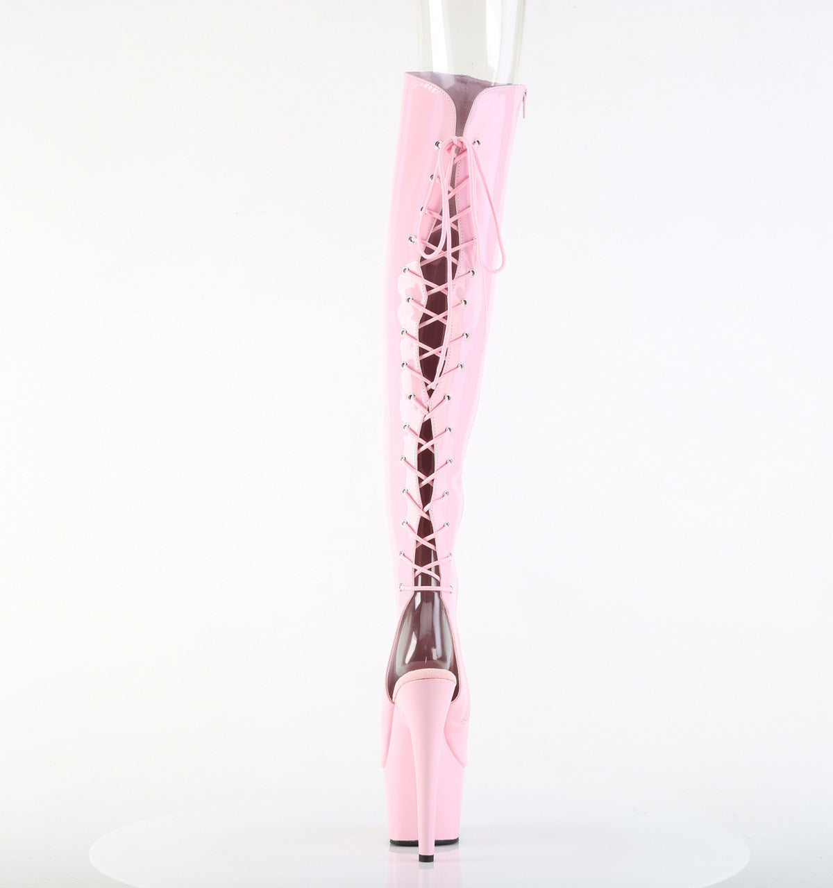 7" Heel, 2 3/4"PF Open Toe/Heel Over-The-Knee Boot, Side Zip (Pleaser ADO3019HWR/BHG/M)