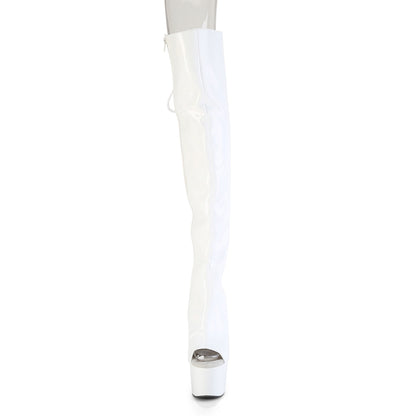 7" Heel, 2 3/4"PF Open Toe/Heel Over-The-Knee Boot, Side Zip (Pleaser ADO3019HWR/BHG/M)