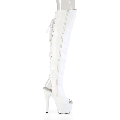 7" Heel, 2 3/4"PF Open Toe/Heel Over-The-Knee Boot, Side Zip (Pleaser ADO3019HWR/BHG/M)