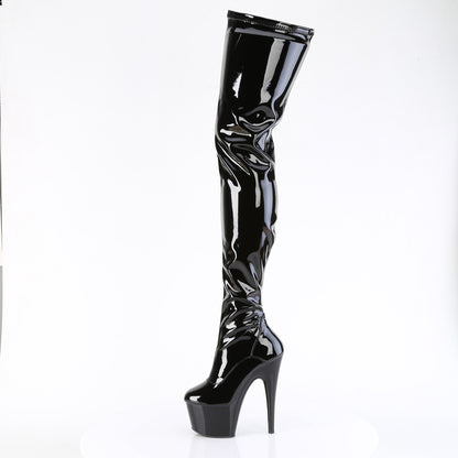7" Heel, 2 3/4" PF Stretch Crotch Boot, Side Zip (Pleaser ADO4000/B/M)