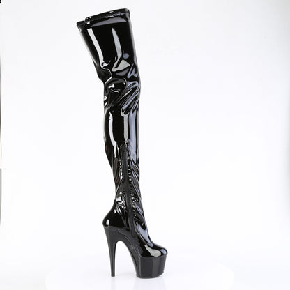 7" Heel, 2 3/4" PF Stretch Crotch Boot, Side Zip (Pleaser ADO4000/B/M)