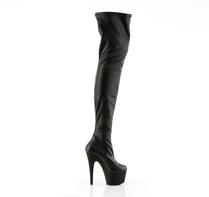 7" Heel, 2 3/4" PF Stretch Crotch Boot, Side Zip (Pleaser ADO4000/B/M)