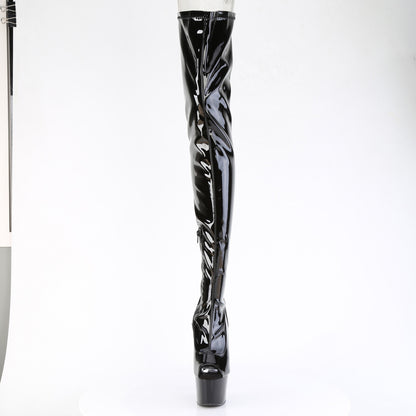 *7" Heel, 2 3/4" PF Peep Toe Stretch Crotch Boot, Side Zip (Pleaser ADO4011/B/M)