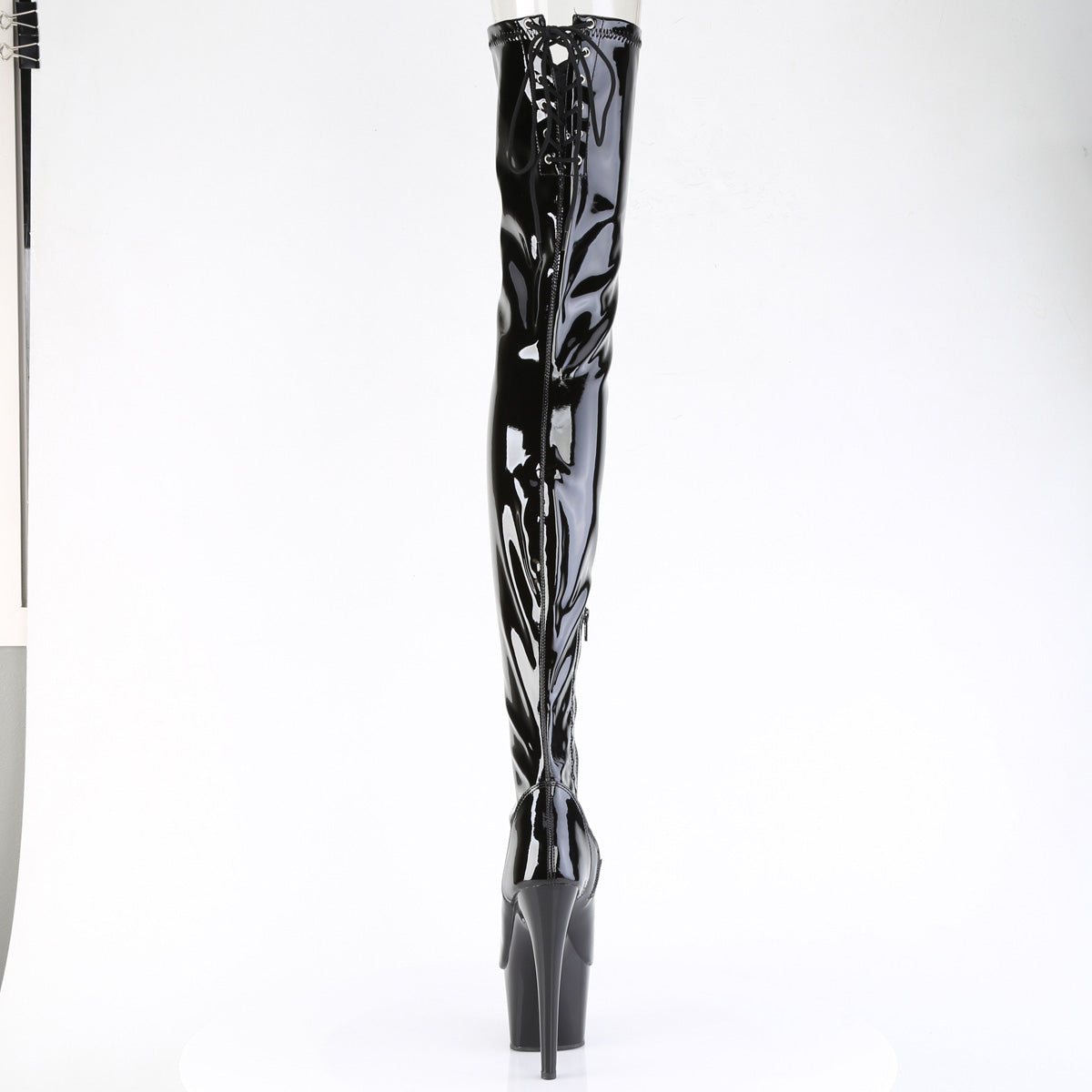 *7" Heel, 2 3/4" PF Peep Toe Stretch Crotch Boot, Side Zip (Pleaser ADO4011/B/M)