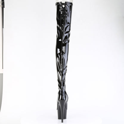 *7" Heel, 2 3/4" PF Peep Toe Stretch Crotch Boot, Side Zip (Pleaser ADO4011/B/M)