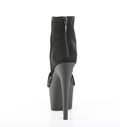 7" Heel, 2 3/4" PF Criss Cross Bootie Sandal, Back Zip (Pleaser ADO700-24/BELS-MF/M)