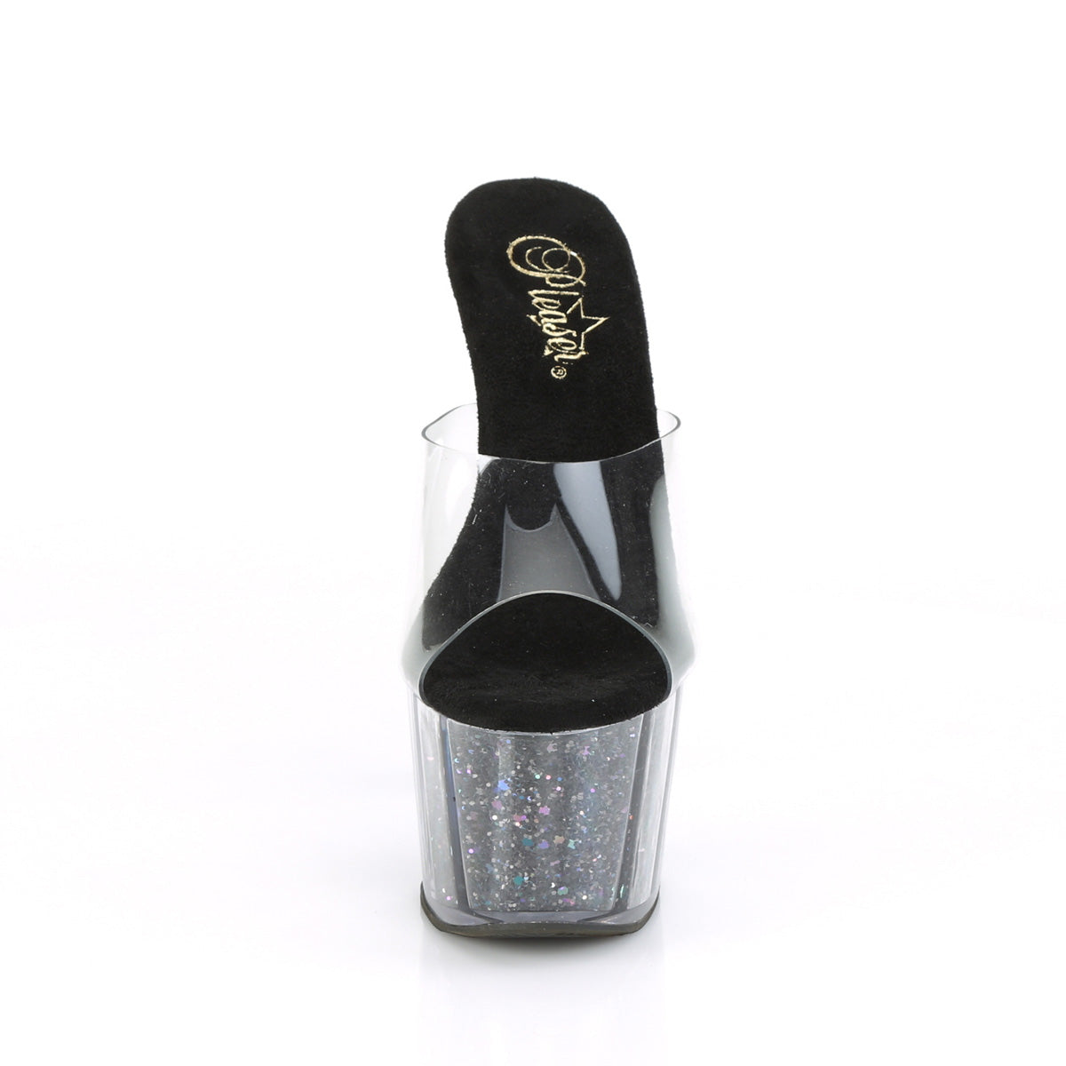*7" Heel, 2 3/4" PF Slide w/ Glitter Inserts (Pleaser ADO701CG/C/BG)