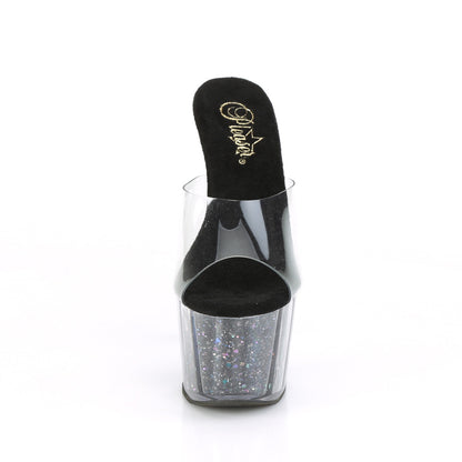 *7" Heel, 2 3/4" PF Slide w/ Glitter Inserts (Pleaser ADO701CG/C/BG)