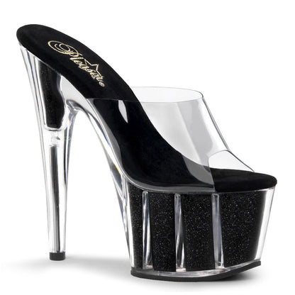 7" Heel, 2 3/4" PF Glitter-filled Slide (Pleaser ADO701G/C/B)