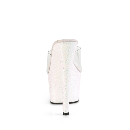 7" Heel, 2 3/4" PF Slide W/Holo Glitter Bottom (Pleaser ADO701LG/C/BG)