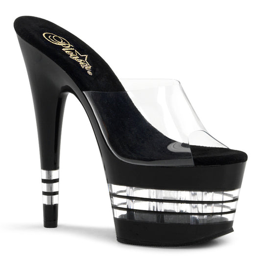 *7" Heel, 2 3/4" PF w/ Clear Bottom Slide (Pleaser ADO701LN/C/B)