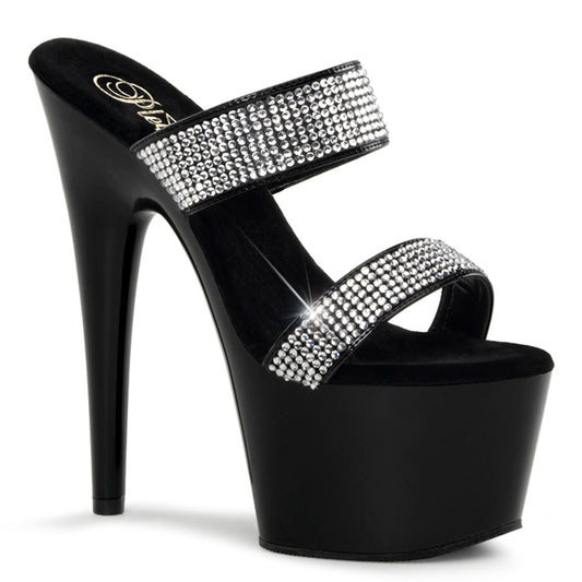 7" Heel, 2 3/4" PF Slide, Two-Band w/ RS (Pleaser ADO702-2/B/RS)