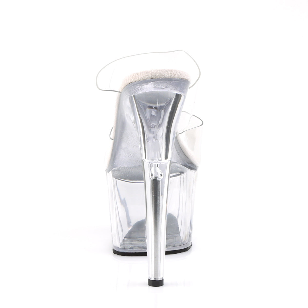 7" Heel, 2 3/4" PF Slide, Two-Band Clear Straps (Pleaser ADO702/C/B)