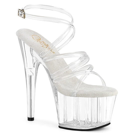 7" Heel, 2 3/4" PF Criss Cross Ankle Strap Sandal (Pleaser ADO706/C/M)