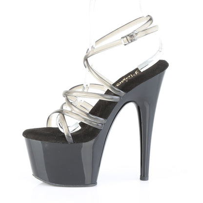 7" Heel, 2 3/4" PF Criss Cross Ankle Strap Sandal (Pleaser ADO706/C/M)
