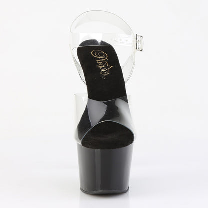 7" Heel, 2 3/4" PF Ankle Strap Sandal (Pleaser ADO708CRS-2/C/B-SRS)