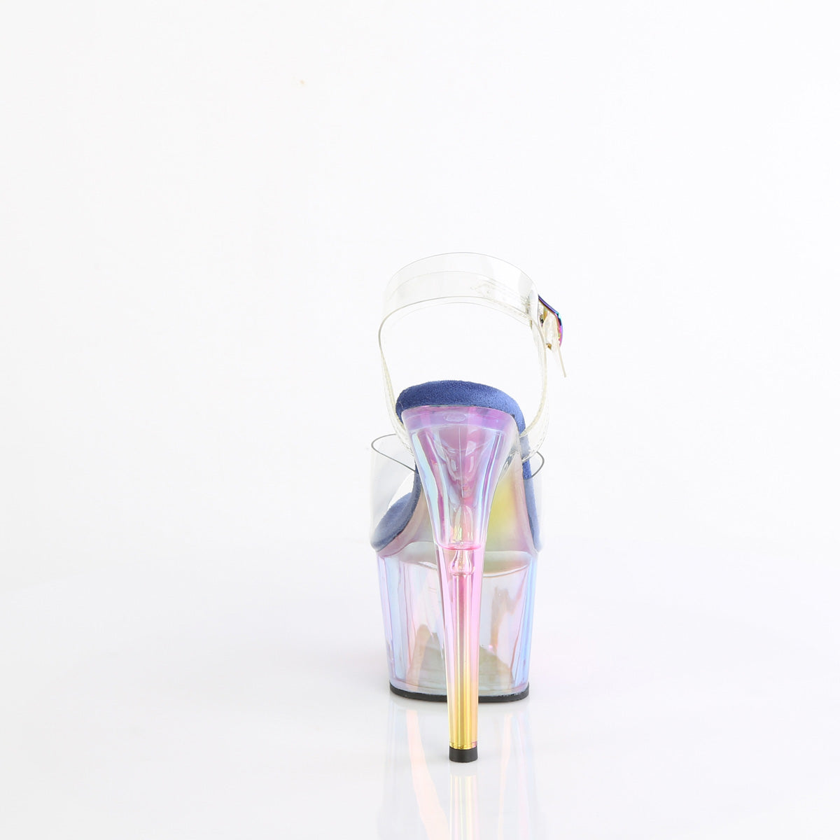 7" Heel, 2 3/4" Tinted PF Ankle Strap Sandal (Pleaser ADO708HT/C/BLMCT)