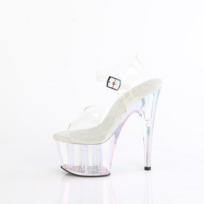 7" Heel, 2 3/4" Tinted PF Ankle Strap Sandal (Pleaser ADO708HT/C/BLMCT)