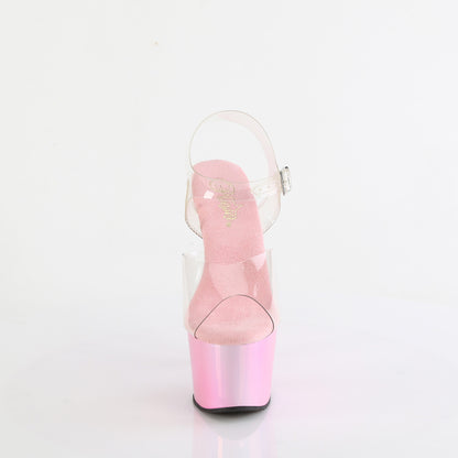7" Heel, 2 3/4" PF Ankle Strap Sandal (Pleaser ADO708LQ/C/LQBPHG)