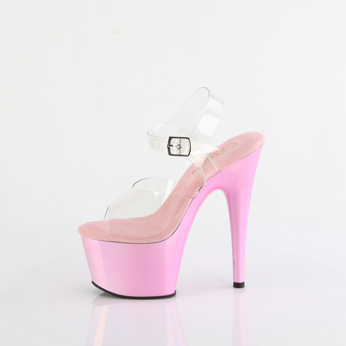 7" Heel, 2 3/4" PF Ankle Strap Sandal (Pleaser ADO708LQ/C/LQBPHG)