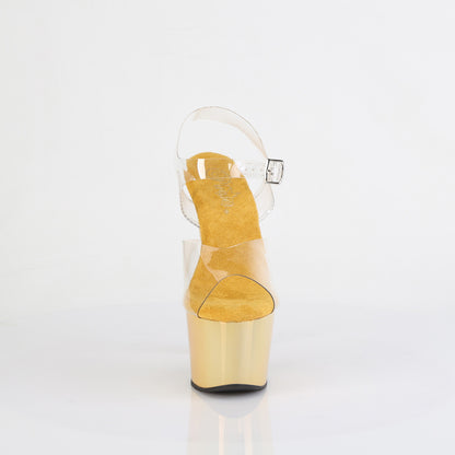 7" Heel, 2 3/4" PF Ankle Strap Sandal (Pleaser ADO708LQ/C/LQBPHG)